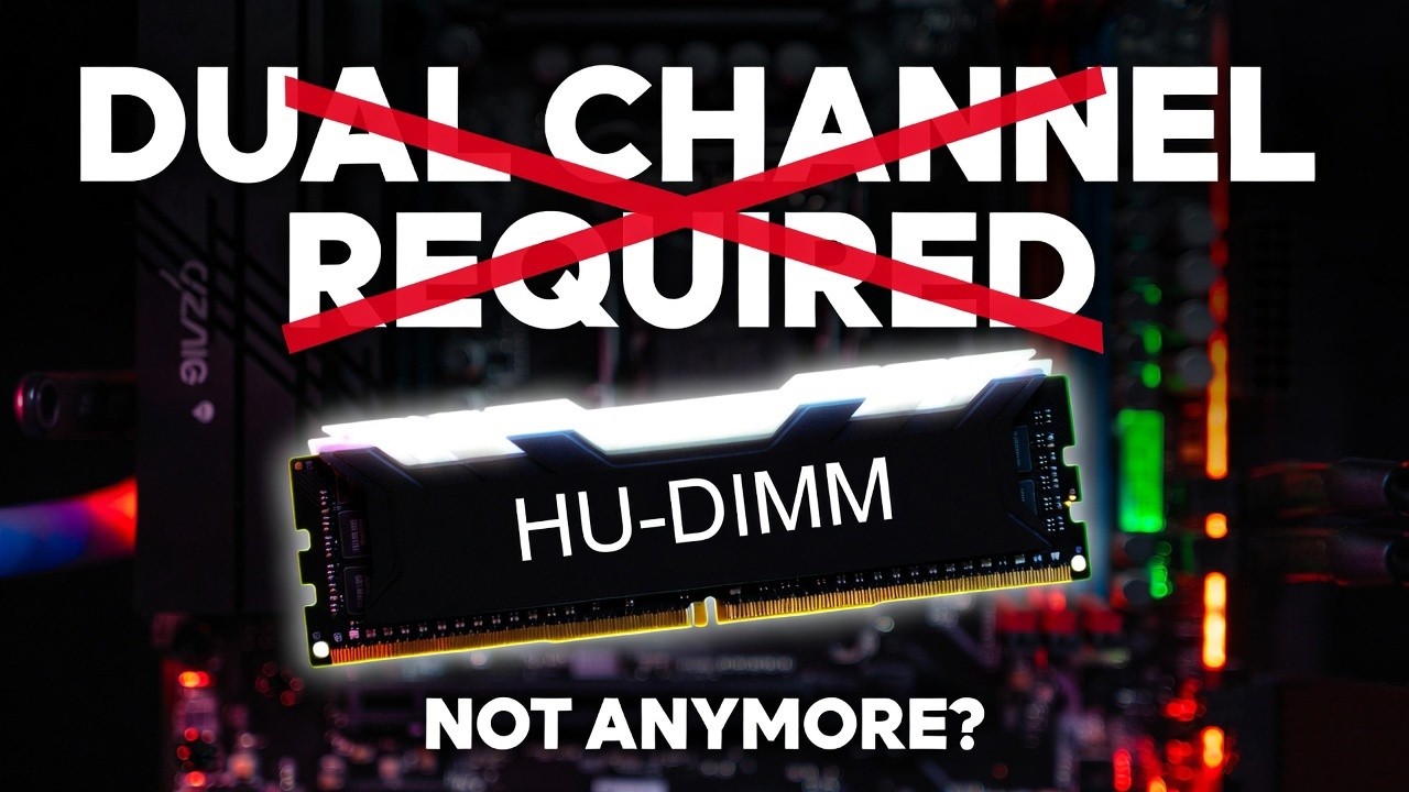 Beating the DDR5 RAM crisis… Trying Single channel "HU-DIMM" for Gaming 😳