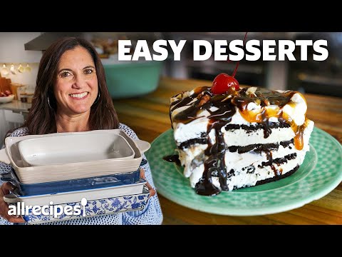 5 Easy Desserts Anyone Can Make (Peach Cobbler Dump Cake, Ice Cream Sandwich Cake & More!)