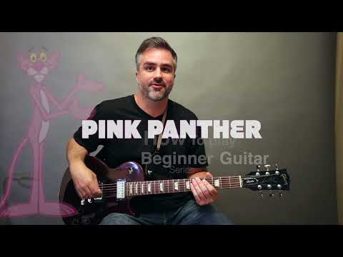How to play Pink Panther beginner guitar lesson