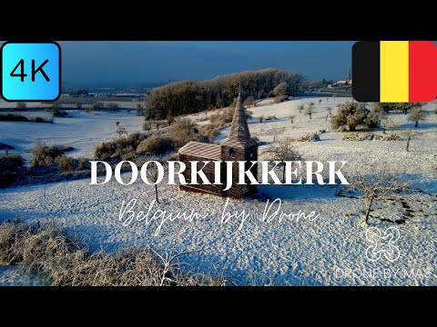 Doorkijkkerk by Drone - See Through Church | Borgloon, Belgium | Winter 2023 | Epic background music