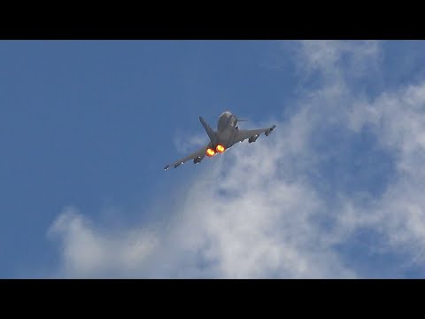 Typhoon performance takeoff at RAF Coningsby (HQ Audio)
