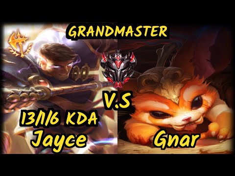 Tay (JAYCE) vs GNAR - 13/1/6 KDA TOP GAMEPLAY - BR Ranked GRANDMASTER