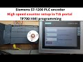 Siemens S7 1200 PLC Encoder High Speed Counter Setup In TIA Portal And TP700 HMI Programming Eng