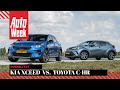 Kia Xceed PHEV vs. Toyota C-HR Hybrid - AutoWeek dubbeltest - English subtitles