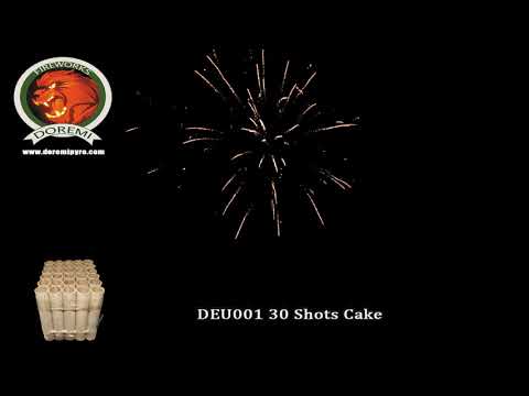 DEU001 1" 30 Shots Cakes from Liuyang Fireworks Factory