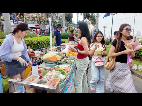 Inside! CAMBODIAN Street Food Tour 2026 - Chaktomuk Walk Street in Phnom Penh City, 4k 60FPS