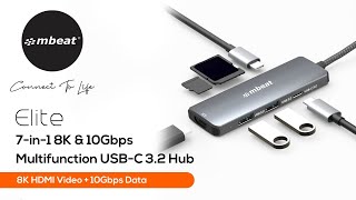 7-in-1 USB-C 3.2 Gen2 Hub with 8K Video, 10Gbps Data Support 
