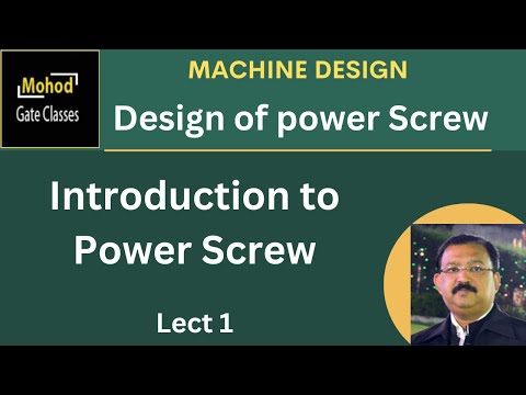 Design of power Screw 01 Introduction