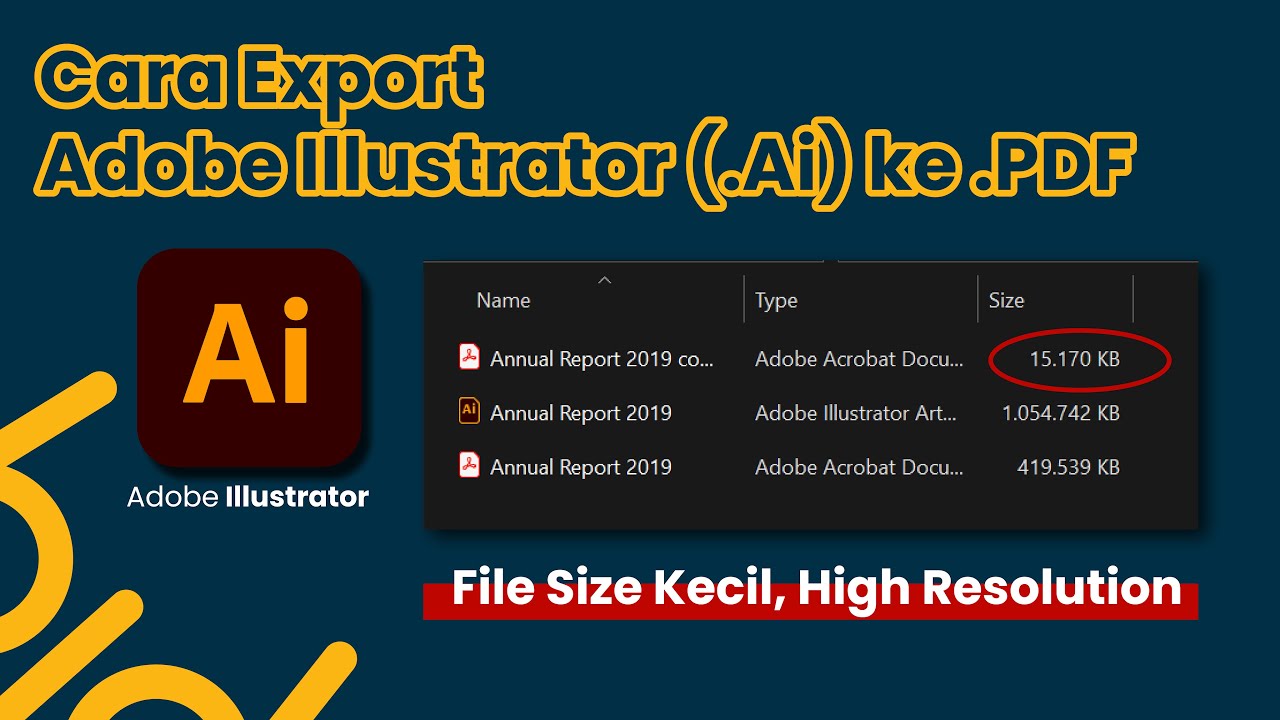 Cara Export Adobe Illustrator (.Ai) ke PDF dengan File Size Kecil Namun Tetap High Resolution