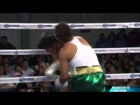 Esmeralda Moreno vs Jessica Chavez, 19 febrero 2011. D.F., México. Boxeo de Gala.