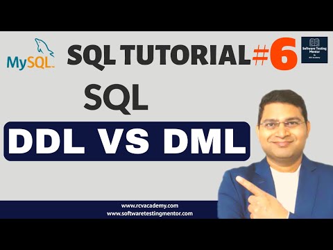 SQL Tutorial #6 - SQL DDL vs DML | Difference and Examples