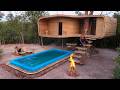 We Spent 189Day Build Modern Tree House With Swimming Pools Living Room