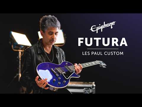 Epiphone Futura Les Paul Custom Firestorm Shift With Premium Gig Bag! image 11