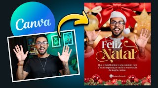 Como Fazer Arte de Post de Natal Fácil e Rápido com IA do Canva