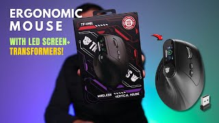 Ergonomic Mouse With LED Screen + TRANSFORMERS!
