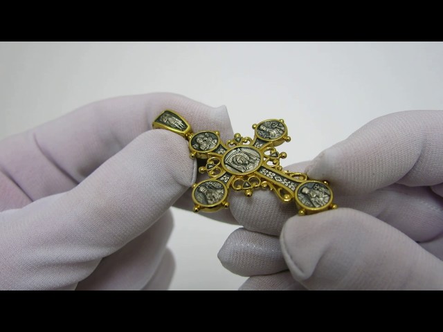 Серебряный крестик "Слобожанский" вкх45 Видеообзор