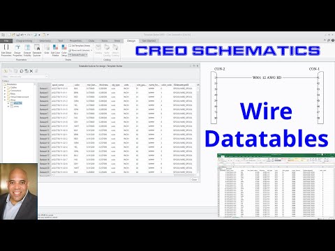 Creo Schematics - Datatables for Wires