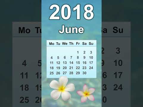 June 2018 Calendar