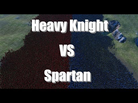 20K VS 20K - Heavy Knight VS Spartan - Ultimate Epic Battle Simulator