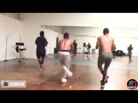 'The New Edition Movie' cast rehearsing "You're Not My Kind Of Girl"