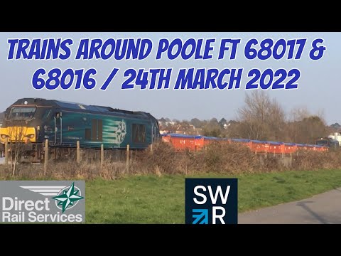 Trains Around Poole ft 68016 & 68017 / 24th March 2022