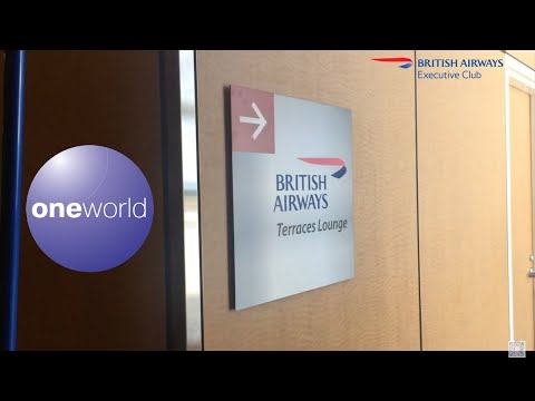 Lounge da British Airways no Aeroporto Internacional de Seatac.