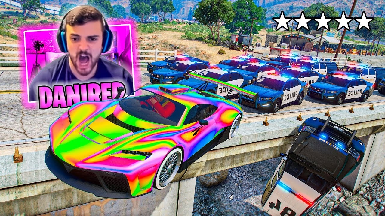DANIREP vs 100 POLICIAS - GTA 5 ONLINE