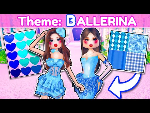 FIRST LETTER of THEME Decides Our COLOR in Dress to Impress! (Roblox)