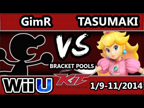 KiT 15 - VGBC | GimR (G&W) Vs. Tasumaki(Peach) SSB4 Bracket Pools - Smash 4 Wii U