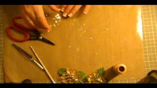 Make glass looking flowers using plastic water bottles
