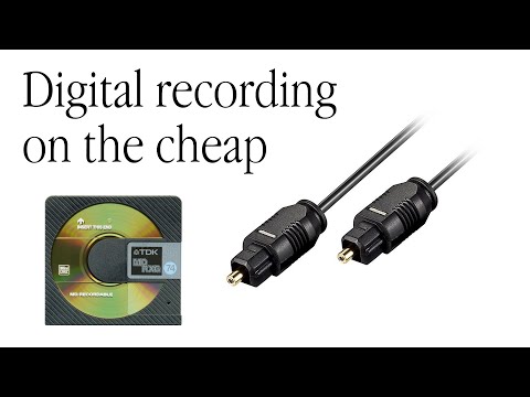 How to record a MiniDisc digitally from a computer