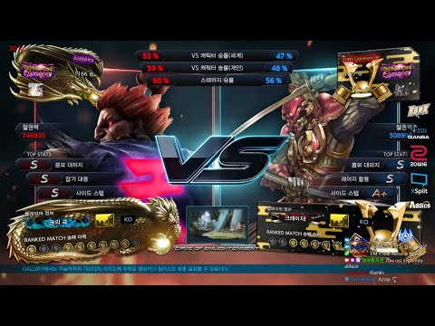 Daddyking (akuma) VS eyemusician (yoshimitsu) - Tekken 7 Season 4