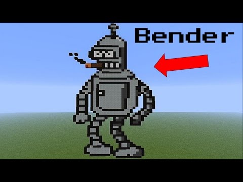 Minecraft Futurama Bender Pixel Art!