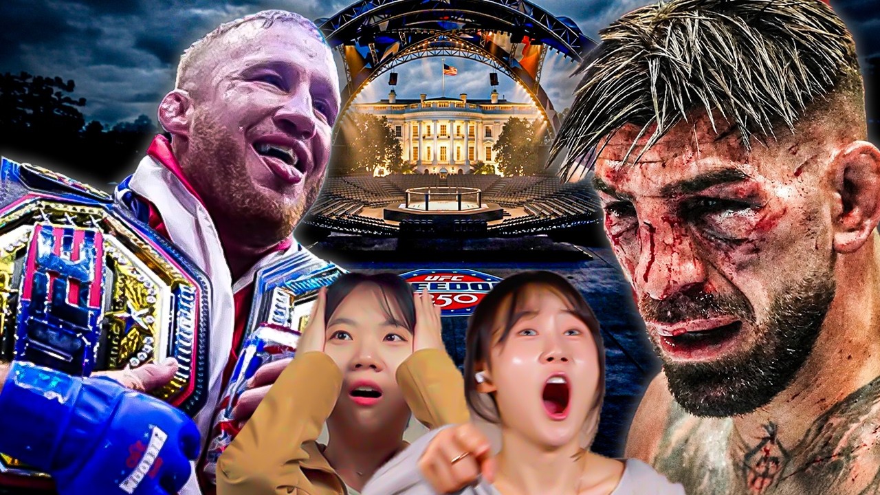 Korean Girls React To UFC WHITE HOUSE (UFC Freedom 250) | 𝙊𝙎𝙎𝘾