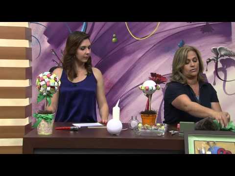 Mulher.com 21/02/2014 Andrea Tinoco - Topiaria de papel Parte 2/2