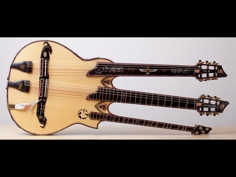Fusetar 'Lucifer' - custom 3 neck Guitar & Setar instrument - Shahab Tolouie