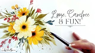 What Surprises Will YOUR Brush Unleash?! 🤫Loose Watercolor Techniques Perfect for Beginner Artists!