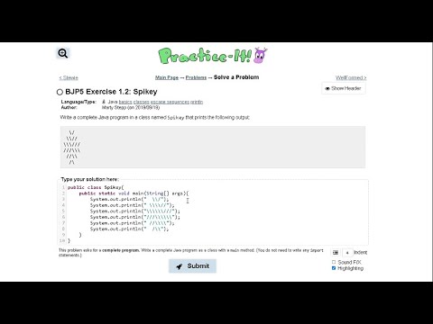 Java Practice It Introduction To Java Programming Exercise 1 2 Spikey