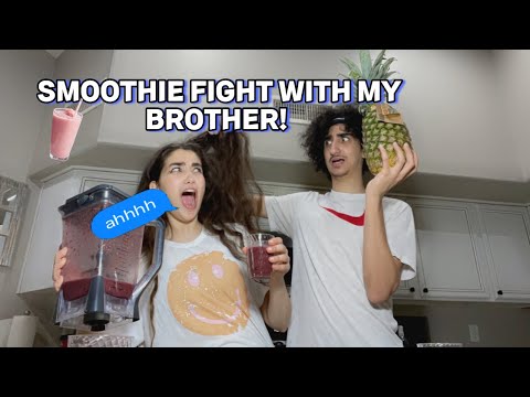 BEHIND THE SCENES OF MY SMOOTHIES WITH MY BROTHER (WE FOUGHT!)