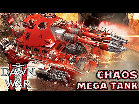 Chaos MAMMOTH Super Heavy Tank vs Imperial Guard! - Astartes Mod | WH40K: Dawn of War 2: Retribution