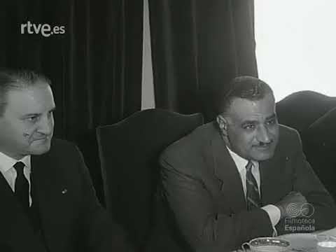 1960 10 03 NODO 926A  El Presidente de la República Árabe Unida, Gamal Abdel Nasser visita a Franco
