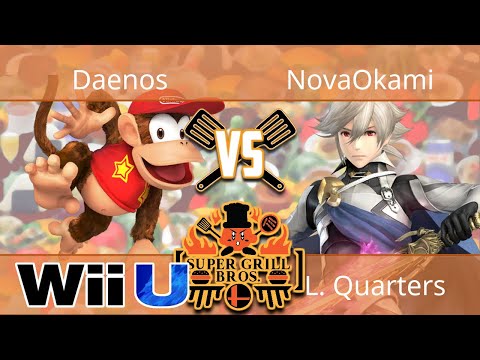 Super Grill Bros - Daenos (Diddy Kong) vs NovaOkami (Corrin) - Smash 4 L. Quarters