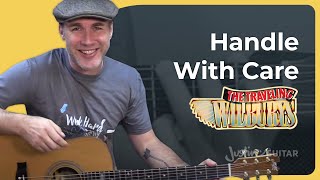 How to play Handle With Care by The Traveling Wilburys Guitar Lesson Tutorial Harrison Orbison Petty