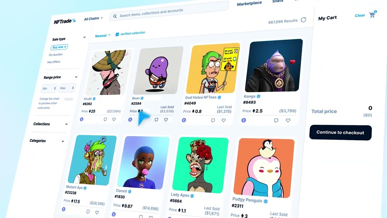 NFTrade platform walkthrough