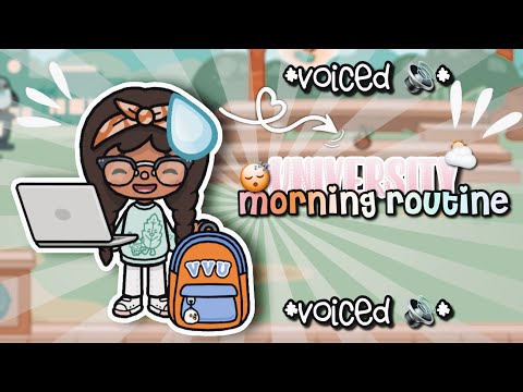 VVU Student Morning Routine! 😴 ll voiced 🔊 ll Hailey’s University Life ll Toca Boca Roleplay