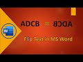 How to flip text horizontally in MS Word