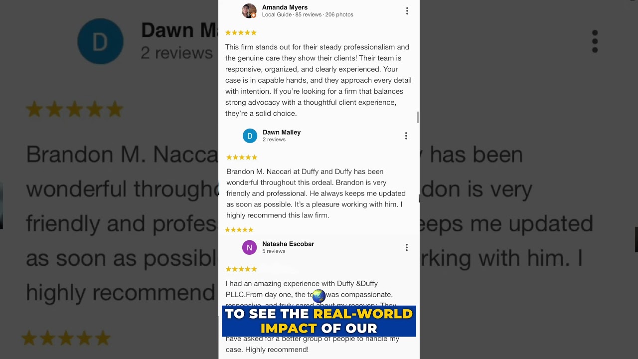 Client Testimonials: The Real-World Impact of Duffy & Duffy