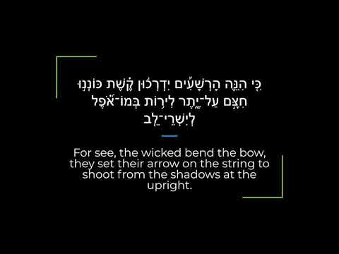 Psalm 11 Zabur/Tehillim Sephardi Hebrew Canting/Recitation with English