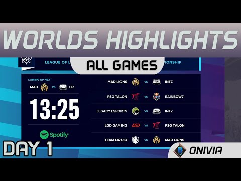 Play In Day 1 All Games Highlights Worlds 2020 By Onivia