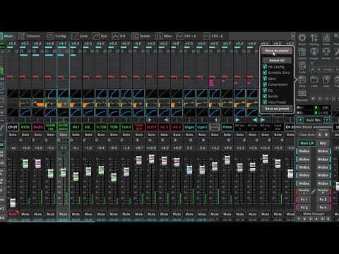 X32 Rack DCA Spill Page Using X32 Edit PC Software